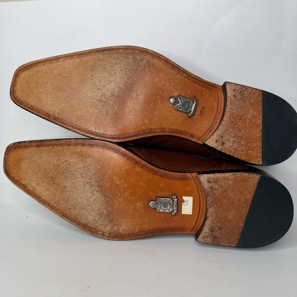 Mezlan Slesse Custom Brown Leather Derby Dress Shoes Mens 12 Split Toe Spain main image 5